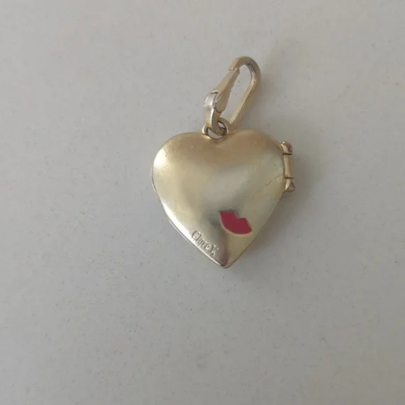 Clare V. X EVERY MOTHER COUNTS Heart Locket Charm Vintage Gold - Picture 4 of 8